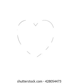 heart shape symbol love vector black