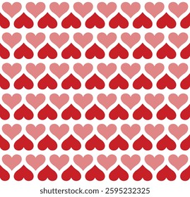 Heart shape symbol - red hearts seamless repeatable pattern texture background