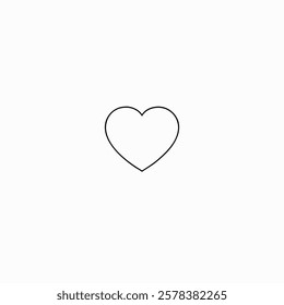 A heart shape symbolizing love and romance, isolated on a white background, perfect for Valentine's Day, wedding cards, or romantic decoration