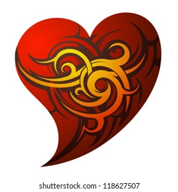 Heart shape tattoo