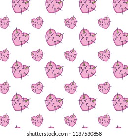 heart shape with thorns style background