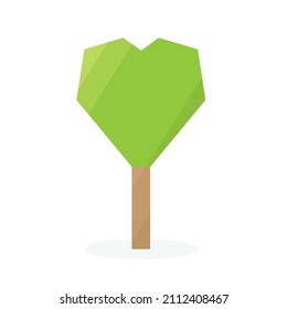 heart shape tree- vector illustration