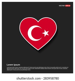 Heart Shape turkey Flag