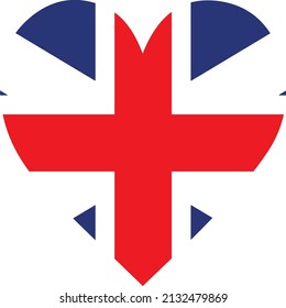 heart shape with Union Jack