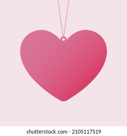 Heart shape. Valentine card. Gift tag. Vector background