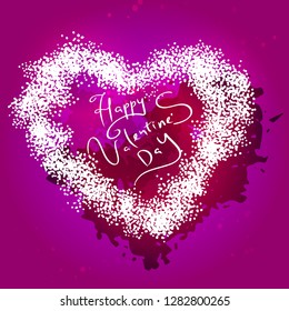 Heart shape. Valentines Day. Drawing Vector Lettering design.