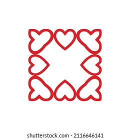 
heart shape of vector design