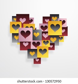 Heart shape vector design. EPS 10