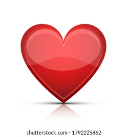 Heart shape vector design illustration isolated on white background