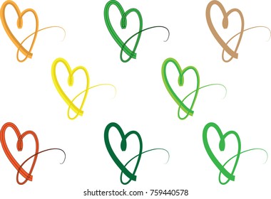 heart shape vector design set