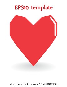 Heart shape. Heart vector. Hand drawn icon. Trendy heart isolated on white background.