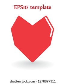 Heart shape. Heart vector. Hand drawn icon. Trendy heart isolated on white background.