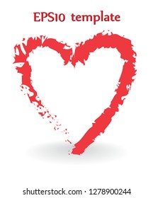 Heart shape. Heart vector. Hand drawn icon. Trendy heart isolated on white background.