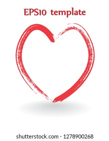 Heart shape. Heart vector. Hand drawn icon. Trendy heart isolated on white background.