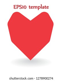 Heart shape. Heart vector. Hand drawn icon. Trendy heart isolated on white background.