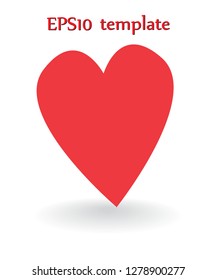 Heart shape. Heart vector. Hand drawn icon. Trendy heart isolated on white background.
