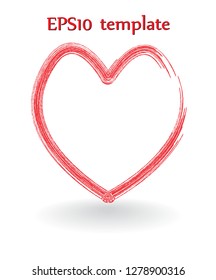 Heart shape. Heart vector. Hand drawn icon. Trendy heart isolated on white background.
