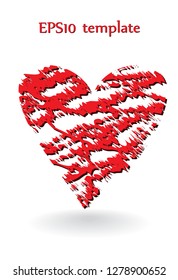 Heart shape. Heart vector. Hand drawn icon. Trendy heart isolated on white background.