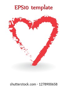 Heart shape. Heart vector. Hand drawn icon. Trendy heart isolated on white background.
