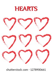Heart shape. Heart vector. Hand drawn icon. Trendy heart isolated on white background.