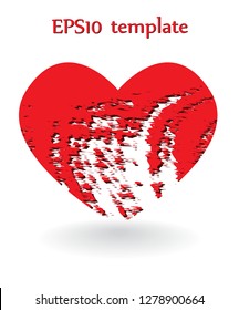 Heart shape. Heart vector. Hand drawn icon. Trendy heart isolated on white background.