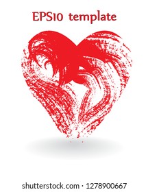 Heart shape. Heart vector. Hand drawn icon. Trendy heart isolated on white background.