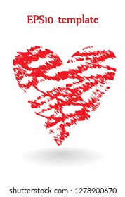 Heart shape. Heart vector. Hand drawn icon. Trendy heart isolated on white background.