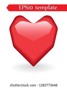 Heart shape. Heart vector. Hand drawn icon. Trendy heart isolated on white background.