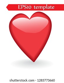 Heart shape. Heart vector. Hand drawn icon. Trendy heart isolated on white background.