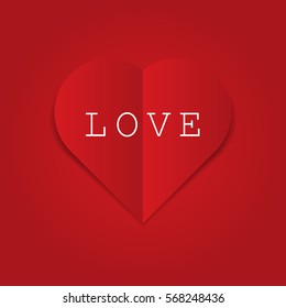 Heart shape vector icon background eps 10. Simple red valentine sign symbol 