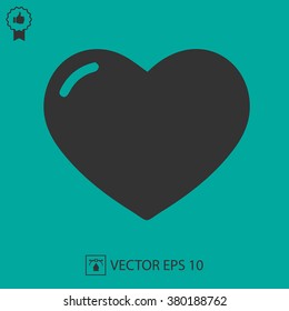 Heart Shape Vector Icon Eps 10. Valentine Symbol.