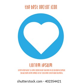 Heart shape vector icon eps 10. Valentine symbol.