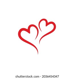 Heart shape vector icon isolated on white background. Heart shape by hand draw style. Vector illustration