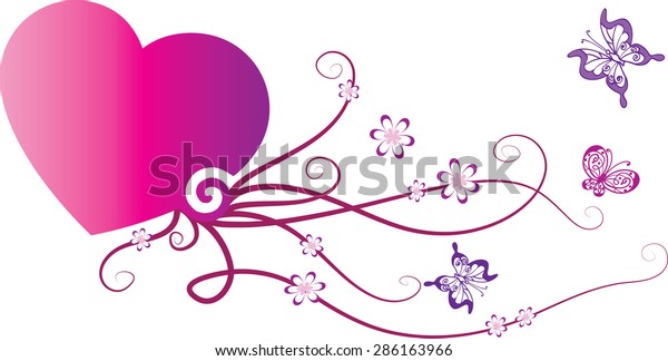 Heart Shape Vector Lines Design Stock Vector (Royalty Free) 286163966 ...