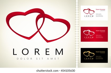 heart shape vector logo
