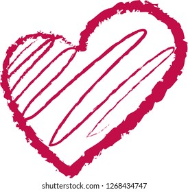 Heart shape vector, love illustration