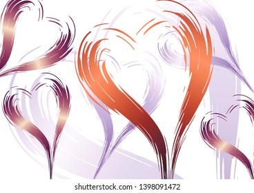 Heart shape vector. Love illustration. Hand drawn design for valentine's day card background. Web icon, symbol, sign. Romantic wedding invitation. Art sketch.