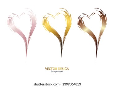 Heart shape vector. Love illustration. Hand drawn design for valentine's day card background. Web icon, symbol, sign. Romantic wedding invitation. Art sketch.