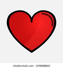 Heart shape vector, love illustration - ideal design for Valentine's day card background, love holiday, symbol, sign, romantic wedding invitation, art sketch, red big heart icon. Vector