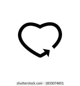 Heart shape vector. Love illustration. Art sketch. editable colors. vector illustration