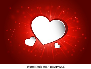 Vector de forma de corazón. Ilustración de amor. Diseño dibujado a mano para el fondo de la tarjeta de San Valentín. 