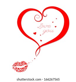 heart shape vector objec.Vector illustration