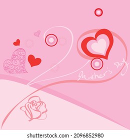 Desplome de confeti rosa vectorial de forma cardíaca