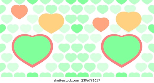 Heart shape vector seamless pattern doodle Pink and white abstract background illustration for digital and print materials 