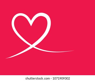 Heart shape vector, sketch illustration can be used for design of valentine, wedding, love theme romantic