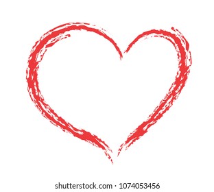 Heart shape vector, sketch illustration can be used for design of valentine, wedding, love theme romantic