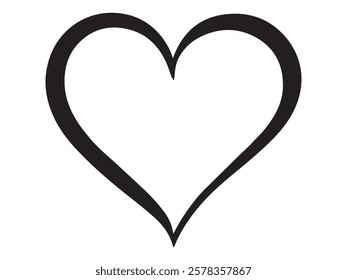 Heart shape vector for valentine day design element