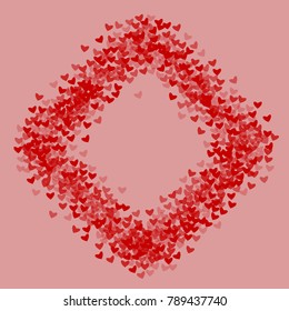 Heart shape vector which consists of isolated elements. Modern style with beautiful elements in heart shape vector. Can be used as print, wallpaper, cards, valentine cards, logo, background and etc.