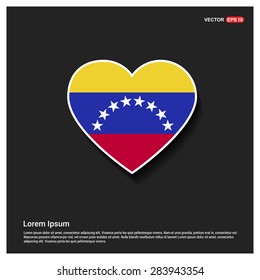 Heart Shape Venezuela Flag