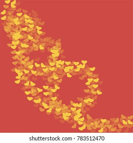 Heart shape which consists of isolated elements. Modern style with ethnic elements in heart shape. Can be used as print, wallpaper, cards, valentine cards, logo, background and etc.